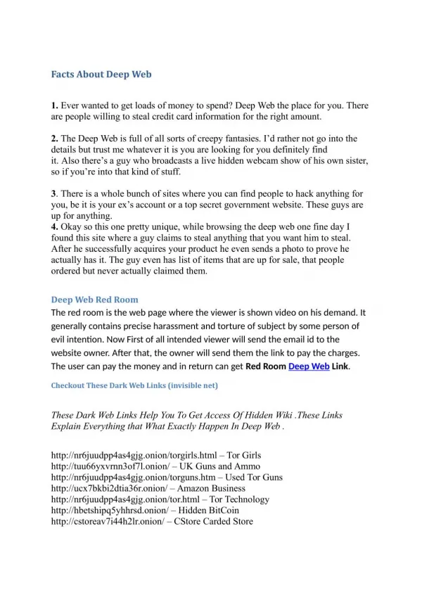 deep web links reddit