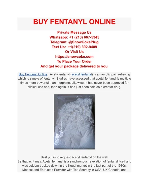 do people buy fentanyl